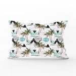 - Rh-Dik-2529-Gorsel1 - Realhomes Üçgen Şekilli Palmiye Motifli Dijital Baskılı Dikdörtgen Kırlent Kılıfı Realhomes