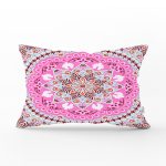 - Rh-Dik-2541-Gorsel1 - Realhomes Çiçek Halkası Motifli Modern Dijital Baskılı Dikdörtgen Yastık Kılıfı Realhomes