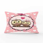 - Rh-Dik-255-Gorsel1 - Realhomes Baykuş Resimli Dijital Baskılı Dekoratif Dikdörtgen Yastık Kırlent Kılıfı Realhomes