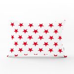 Kırmızı Yıldız Motifli Modern Dijital Baskılı Dikdörtgen Yastık Kılıfı Realhomes