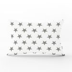 - Rh-Dik-2553-Gorsel1 - Realhomes Gri Yıldız Şekilli Dekoratif Dikdörtgen Yastık Kılıfı Realhomes