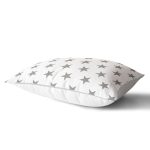 - Rh-Dik-2553-Gorsel2 - Realhomes Gri Yıldız Şekilli Dekoratif Dikdörtgen Yastık Kılıfı Realhomes