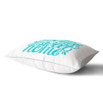 - Rh-Dik-2556-Gorsel2 - Realhomes Turkuaz Home Sweet Home Dijital Baskılı Dikdörtgen Yastık Kırlent Kılıfı Realhomes