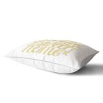 Hardal Renk Home Sweet Home Dijital Baskılı Dikdörtgen Yastık Kırlent Kılıfı Realhomes