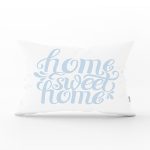 - Rh-Dik-2564-Gorsel1 - Realhomes Mavi Home Sweet Home Modern Dikdörtgen Yastık Kırlent Kılıfı Realhomes