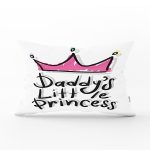 - Rh-Dik-2571-Gorsel1 - Realhomes Pembe Taç Desenli Dijital Baskılı Dikdörtgen Yastık Kırlent Kılıfı Realhomes