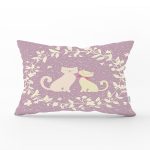 - Rh-Dik-263-Gorsel1 - Realhomes Aşık Kediler Dijital Baskılı Dekoratif Dikdörtgen Yastık Kırlent Kılıfı Realhomes