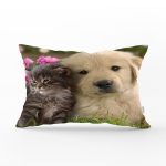 Hayvanlar Alemi Dijital Baskılı Dekoratif Dikdörtgen Yastık Kırlent Kılıfı Realhomes