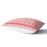 Ekose Dokuma Desenli Yılbaşı Temalı Dikdörtgen Yastık Kırlent Kılıfı Realhomes
