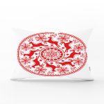 - Rh-Dik-3048-Gorsel1 - Realhomes Geometrik Yılbaşı Geyikleri Dijital Baskılı Dikdörtgen Yastık Kırlent Kılıfı Realhomes