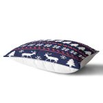 - Rh-Dik-3061-Gorsel2 - Realhomes Lacivert Zeminli Ağaç ve Geyik Desenli Dekoratif Dikdörtgen Yastık Kırlent Kılıfı Realhomes