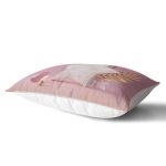 Modern Pembe Zeminli 3D Yıldız Desenli Dekoratif Dikdörtgen Yastık Kırlent Kılıfı Realhomes