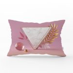 - Rh-Dik-3140-Gorsel1 - Realhomes Pembe Zeminli Üçgen Mermer Motifli Modern Dikdörtgen Yastık Kırlent Kılıfı Realhomes