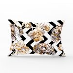 - Rh-Dik-3183-Gorsel1 - Realhomes Zigzag Zeminde Çiçekler Temalı Modern Dikdörtgen Yastık Kırlent Kılıfı Realhomes