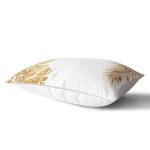 3D Altın Renkte Yapraklar Temalı Modern Dikdörtgen Yastık Kırlent Kılıfı Realhomes