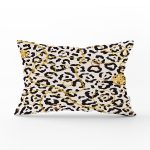 - Rh-Dik-3190-Gorsel1 - Realhomes Zebra Desenli Altın Detaylı Modern Dikdörtgen Yastık Kırlent Kılıfı Realhomes