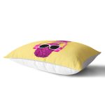 Sarı Zeminde Pembe Ananas Modern Tasarımlı Dikdörtgen Yastık Kırlent Kılıfı Realhomes