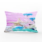 - Rh-Dik-3193-Gorsel1 - Realhomes Özel Tasarım Deniz Yıldızı Motifli Dijital Baskılı Modern Dikdörtgen Yastık Kırlent Kılıfı Realhomes