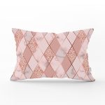 - Rh-Dik-3212-Gorsel1 - Realhomes Pudra Renkli Üçgen Zeminli Modern Dikdörtgen Yastık Kırlent Kılıfı Realhomes