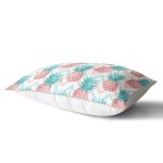 - Rh-Dik-3242-Gorsel2 - Realhomes Renkli Zeminli Ananaslar Özel Tasarım Dikdörtgen Yastık Kırlent Kılıfı Realhomes