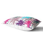 Renkli Palmiyeler Özel Tasarımlı Dijital Baskılı Modern Dikdörtgen Yastık Kırlent Kılıfı Realhomes