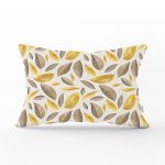 - Rh-Dik-3249-Gorsel1 - Realhomes  Renkli Sonbahar Yaprakları Özel Tasarımlı Modern Dikdörtgen Yastık Kırlent Kılıfı Realhomes