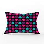 - Rh-Dik-3279-Gorsel1 - Realhomes Siyah Zeminde Kalpler Özel Tasarımlı Dekoratif Dikdörtgen Yastık Kırlent Kılıfı Realhomes