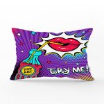 - Rh-Dik-3288-Gorsel1 - Realhomes Try Me Pop Art Özel Tasarımlı Dijital Baskılı Modern Dikdörtgen Yastık Kırlent Kılıfı Realhomes