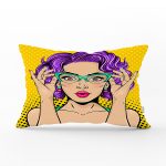 - Rh-Dik-3290-Gorsel1 - Realhomes Sarı Puanlı Popart Desenli Dekoratif Dikdörtgen Yastık Kırlent Kılıfı Realhomes