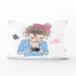 - Rh-Dik-3293-Gorsel1 - Realhomes Özel Tasarım Smile Take Up Desenli Dekoratif Dikdörtgen Yastık Kırlent Kılıfı Realhomes