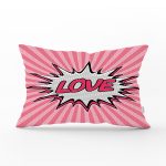 Retro Love Özel Tasarımlı Dijital Baskılı Modern Dikdörtgen Yastık Kırlent Kılıfı Realhomes