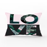 - Rh-Dik-3304-Gorsel1 - Realhomes Love Yaprak Detaylı Özel Tasarım Dikdörtgen Yastık Kırlent Kılıfı Realhomes