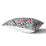 - Rh-Dik-3319-Gorsel2 - Realhomes Geometrik Zeminde Çiçek ve Kaktüsler Özel Tasarım Dikdörtgen Yastık Kırlent Kılıfı Realhomes