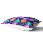 - Rh-Dik-3324-Gorsel2 - Realhomes Mavi Zigzag Zeminli Ananas Desenli Dekoratif Dikdörtgen Yastık Kırlent Kılıfı Realhomes