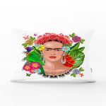 - Rh-Dik-3328-Gorsel1 - Realhomes Özel Tasarım Frida Kahlo Tasarımlı Dekoratif Dikdörtgen Yastık Kırlent Kılıfı Realhomes