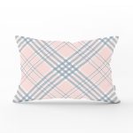 - Rh-Dik-3334-Gorsel1 - Realhomes Pembe Zeminli Ekose Desenli Özel Tasarım Dikdörtgen Yastık Kırlent Kılıfı Realhomes