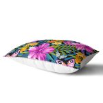 - Rh-Dik-3365-Gorsel2 - Realhomes Mavi Zeminli Geometrik Çiçekler Modern Tasarımlı Dikdörtgen Yastık Kırlent Kılıfı Realhomes