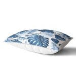 - Rh-Dik-3373-Gorsel2 - Realhomes  Mavi Amazon Yaprakları Özel Tasarımlı Dekoratif Dikdörtgen Yastık Kırlent Kılıfı Realhomes