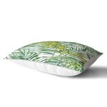 - Rh-Dik-3377-Gorsel2 - Realhomes Yeşil Palmiye Yaprakları Özel Tasarımlı Dekoratif Dikdörtgen Yastık Kırlent Kılıfı Realhomes