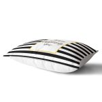 - Rh-Dik-3382-Gorsel2 - Realhomes Siyah Beyaz Gold Yazılı Modern Dekoratif Dikdörtgen Yastık Kırlent Kılıfı Realhomes