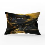 Afrika Gold İnsan Figürlü Modern Dekoratif Dikdörtgen Yastık Kırlent Kılıfı Realhomes