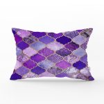 - Rh-Dik-3390-Gorsel1 - Realhomes Mor Renkli Ogea Desenli Özel Tasarım Dekoratif Dikdörtgen Yastık Kırlent Kılıfı Realhomes