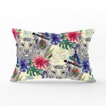 - Rh-Dik-3424-Gorsel1 - Realhomes Özel Tasarım Suluboya Amazon Desenli Dijital Baskılı Dikdörtgen Yastık Kırlent Kılıfı Realhomes