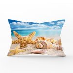 - Rh-Dik-3436-Gorsel1 - Realhomes  Deniz Yıldızı Midyeler Özel Tasarımlı Modern Dikdörtgen Yastık Kırlent Kılıfı Realhomes