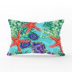 Deniz Canlıları Özel Tasarım Dijital Baskılı Modern Kumaş Dikdörtgen Yastık Kırlent Kılıfı Realhomes