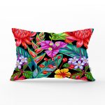 - Rh-Dik-3450-Gorsel1 - Realhomes Renkli Suluboya Tropikal Desenli Dijital Baskılı Modern Dikdörtgen Yastık Kırlent Kılıfı Realhomes