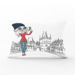 - Rh-Dik-3492-Gorsel1 - Realhomes Fashion Çizim Desenli Dijital Baskılı Modern Dikdörtgen Yastık Kırlent Kılıfı Realhomes