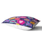 XO Pop Art Tasarımlı Dijital Baskılı Modern Dikdörtgen Yastık Kırlent Kılıfı Realhomes