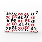 - Rh-Dik-3494-Gorsel1 - Realhomes XO Harf Tasarımlı Dijital Baskılı Modern Dikdörtgen Yastık Kırlent Kılıfı Realhomes