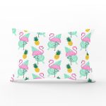 - Rh-Dik-3496-Gorsel1 - Realhomes Pembe Flamingo Özel Tasarımlı Dijital Baskılı Modern Dikdörtgen Yastık Kırlent Kılıfı Realhomes